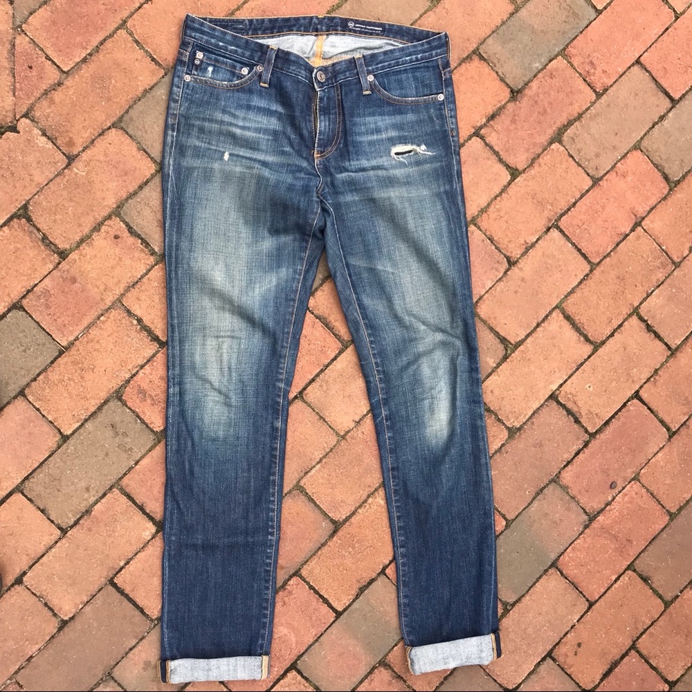 Adriano Goldschmied distressed boyfriend jeans